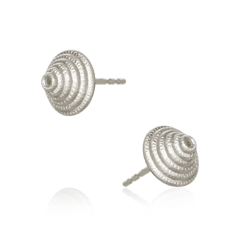 Women’s vintage earrings-Thera small twist Silver Earrings