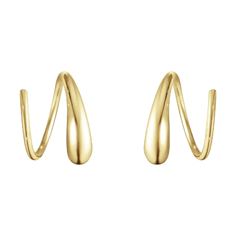 Women’s round earrings-Mercy 14 mm. 18K Gold Earrings