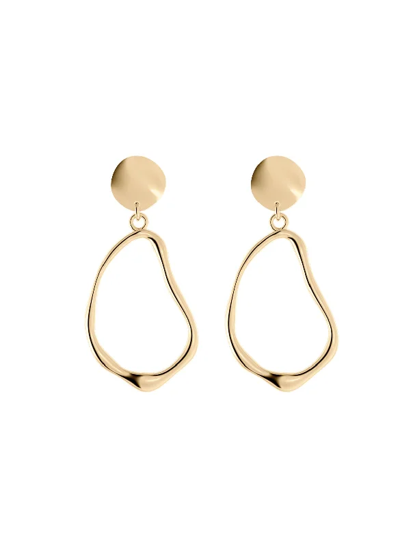 Women’s designer earrings-Liquid N°6 18K Gold Earring