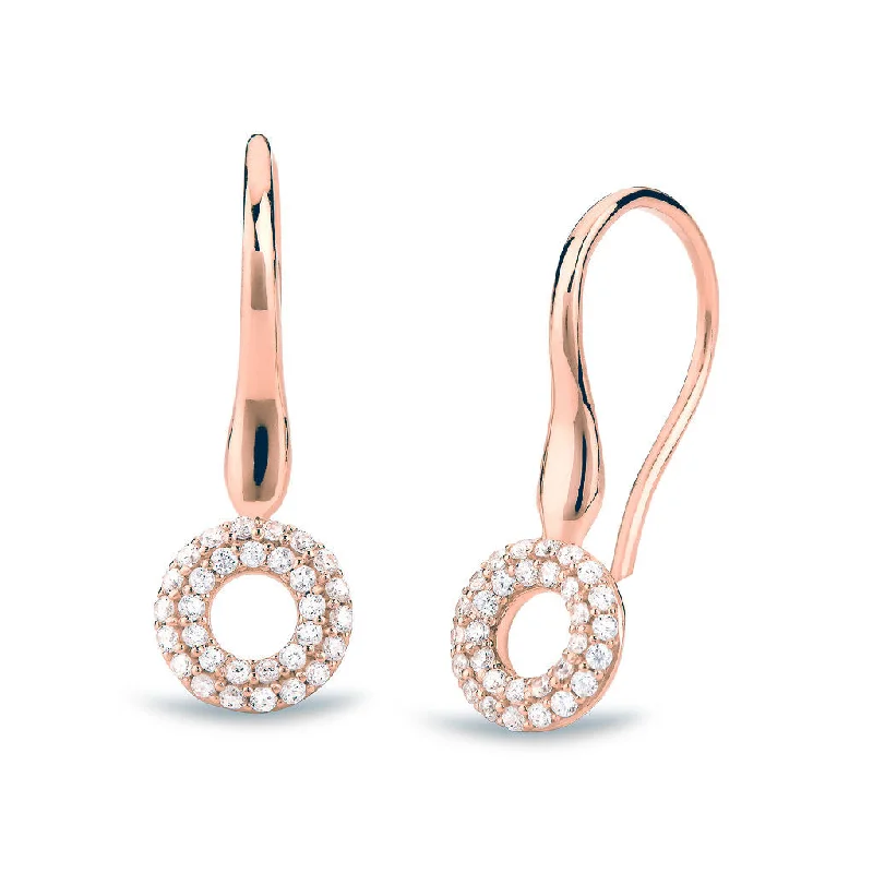 Women’s sparkling hoop earrings-Matiné 18K Rosegold Ear Hanger w. 62 Diamonds