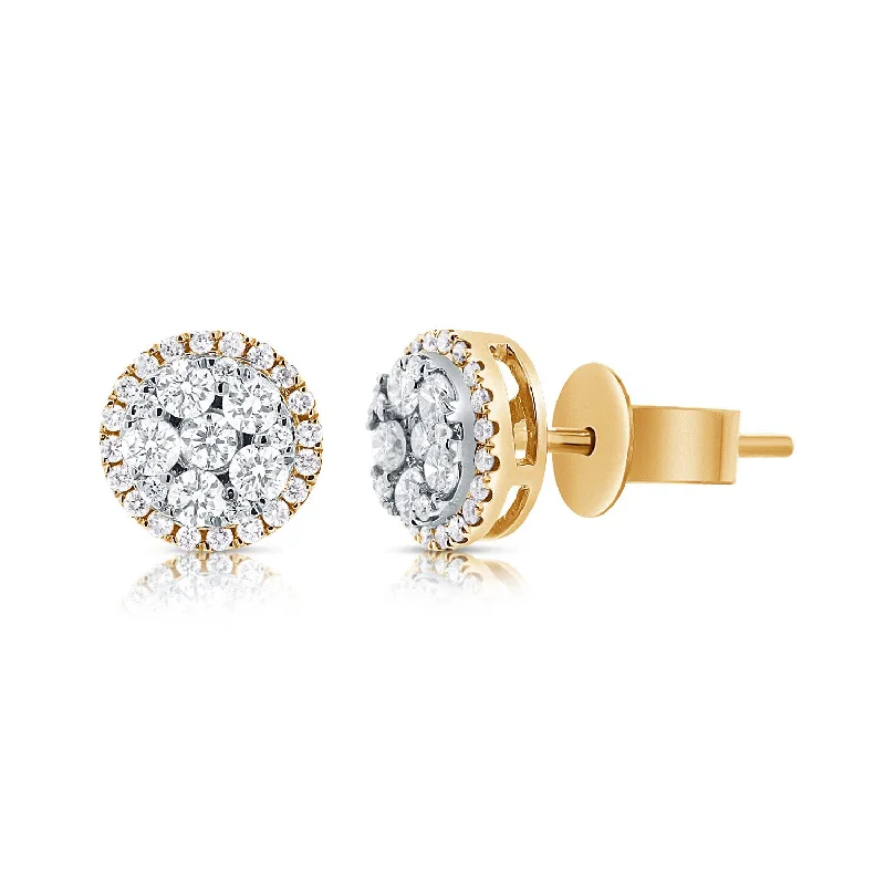 Women’s gold drop earrings-Everyday Illusion Diamond Studs