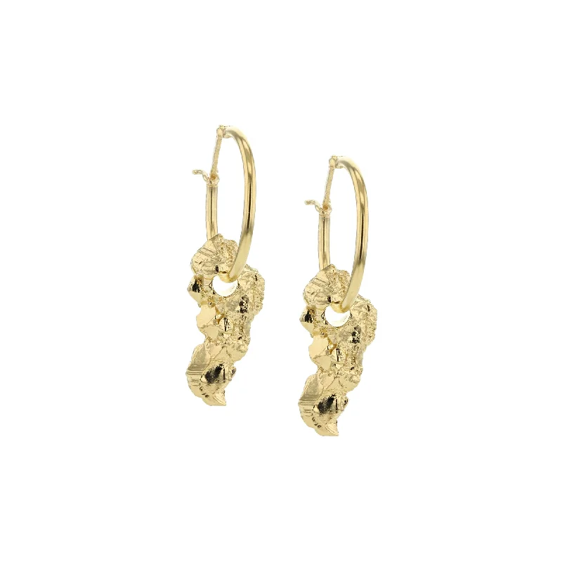 Women’s jade earrings-Fool's Gold Plated Earrings