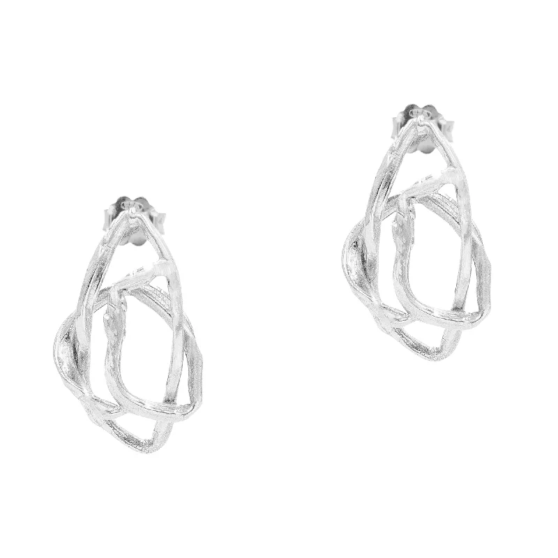 Women’s geometric earrings-The Phoebe Silver Earrings