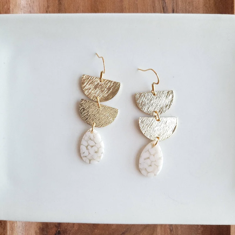 Women’s custom earrings-Aria Earrings - Pebble