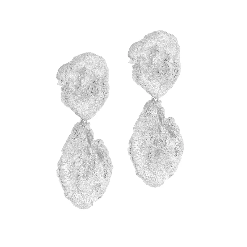 Women’s luxury earrings-Primeval Forest Silver Earrings