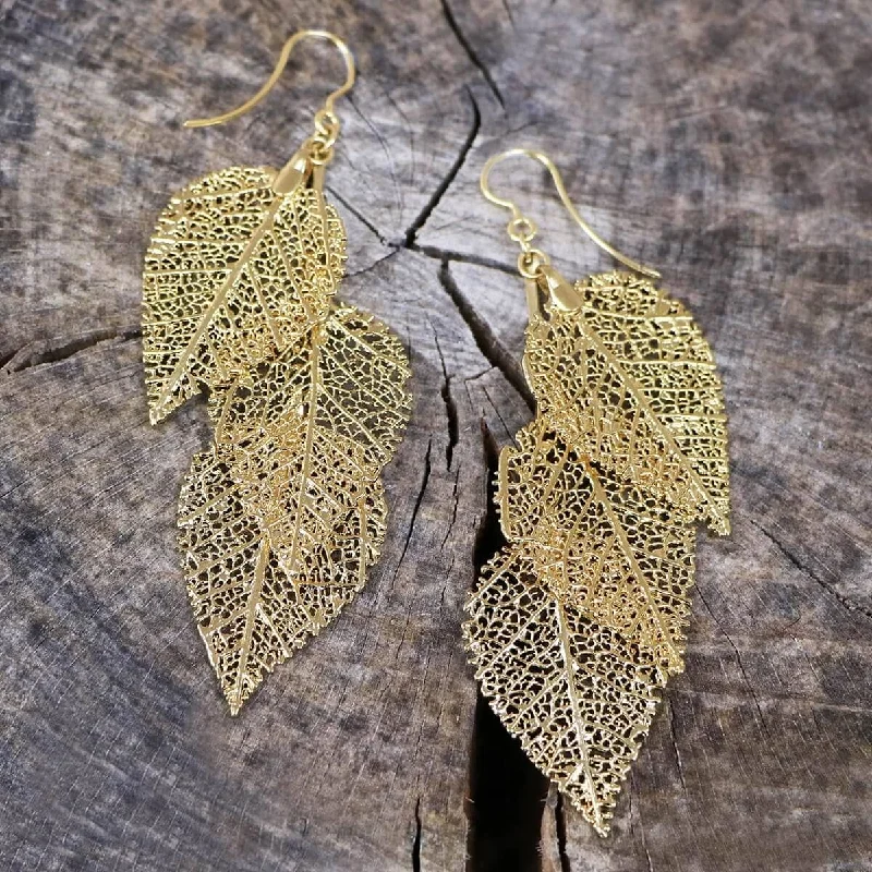 Women’s boho earrings-SALINAS Gold Plated Earrings