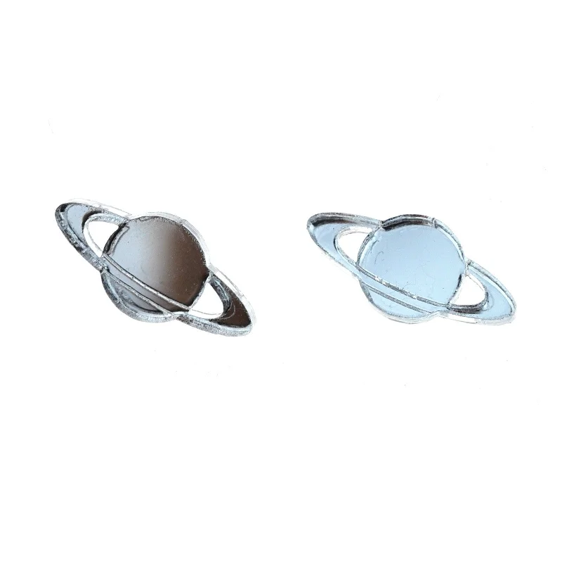 Women’s classic earrings-Last Chance! Saturn Earrings in Mirror Silver