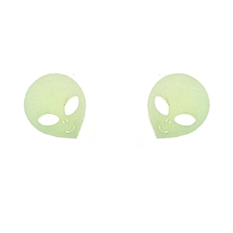 Women’s luxury stud earrings-Last Chance! Take Me to Your Leader Earrings in Glow-in-the-Dark