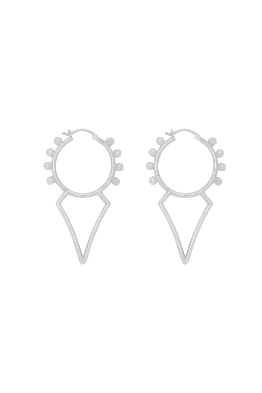 Women’s zirconia earrings-Dune Earrings Silver