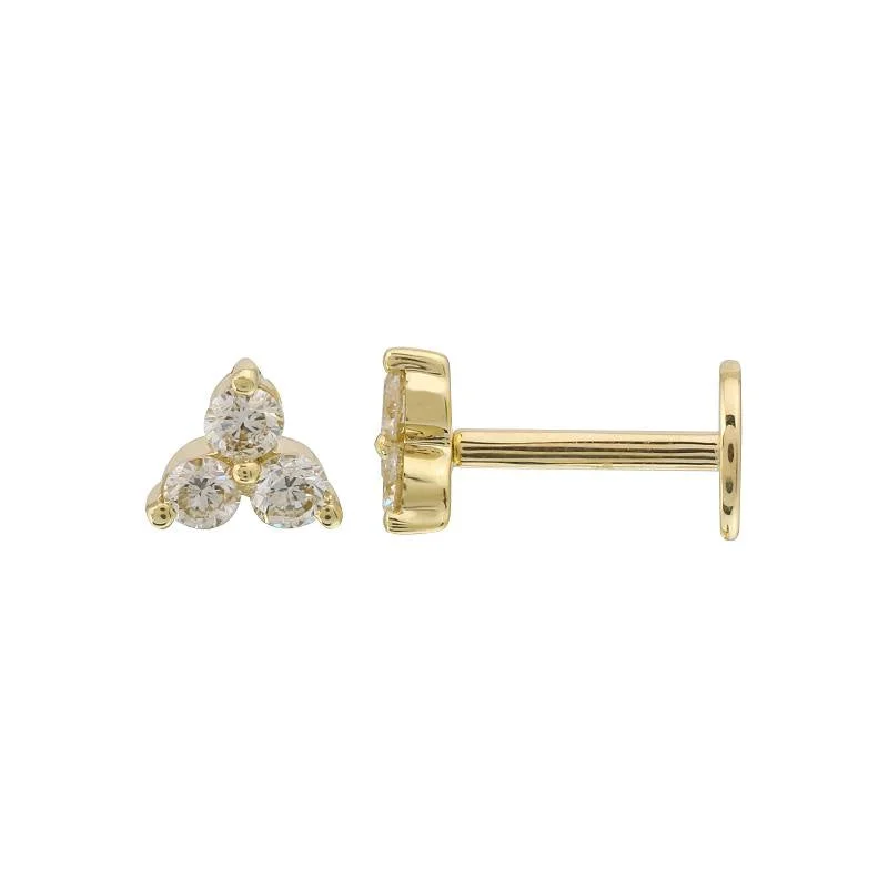 Women’s boho earrings-Trio set Flat Back Studs