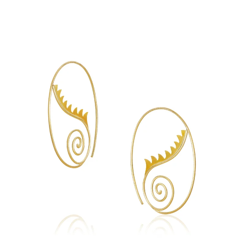 Women’s small hoop earrings-Thera small 18K Gold Earrings