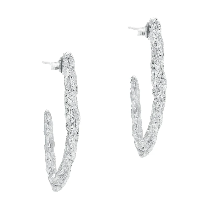 Women’s butterfly hoop earrings-The Iro Silver Earrings