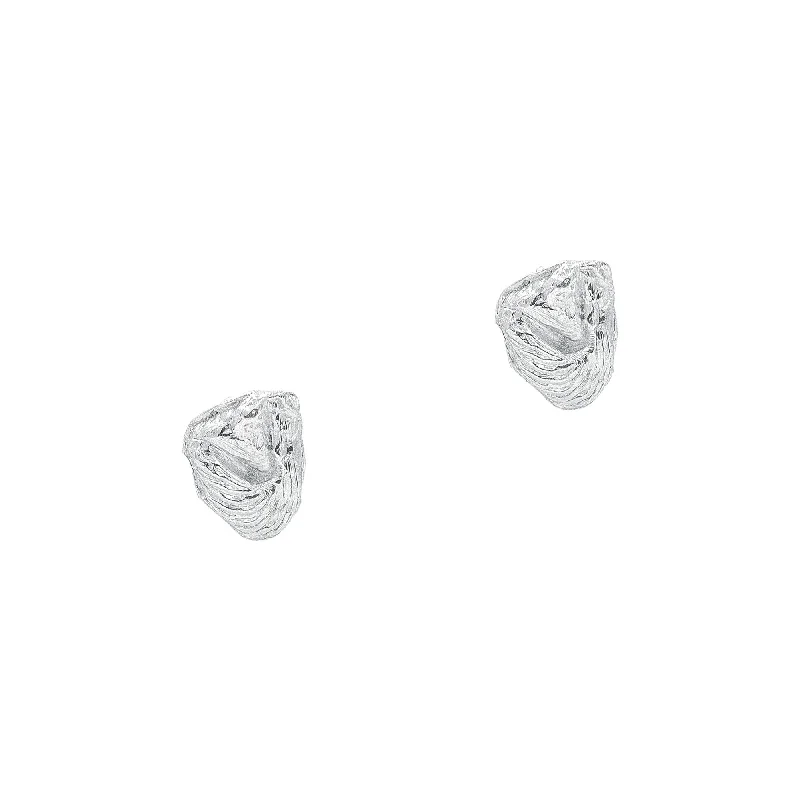 Women’s minimalist diamond earrings-The Gaia Silver Earrings