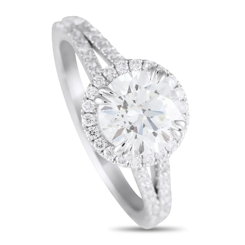 Women’s elegant three-stone engagement rings-LB Exclusive 14K White Gold 2.01ct Lab Grown Diamond Ring MF06-111324