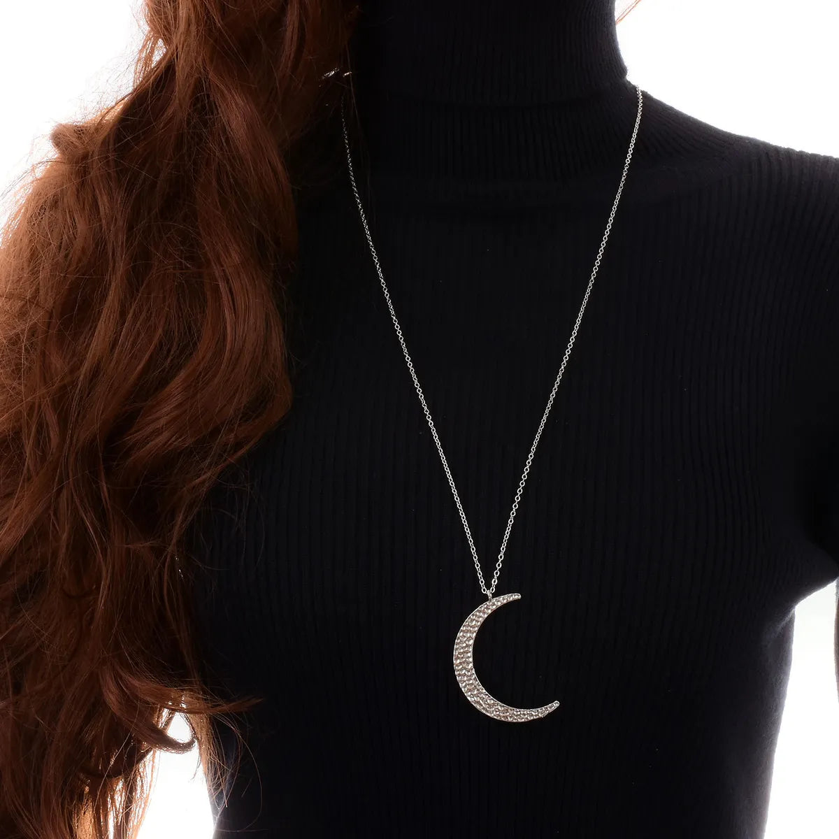 Women’s layered gold necklaces-Fashion Moon Alloy Plating Women's Pendant Necklace