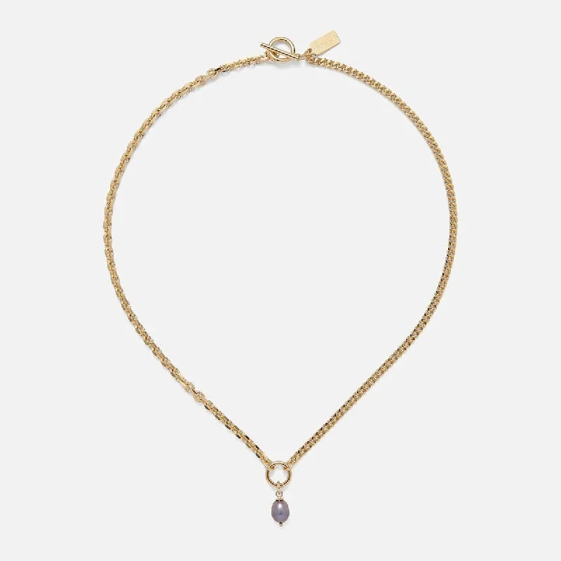 Women’s designer pendant necklaces-Duo Chain Necklace in Gold