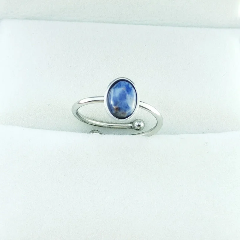 6x8mm Oval-Blue Grain Stone