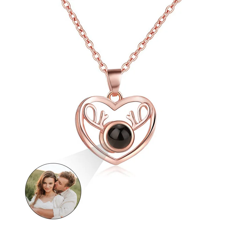 Antlers Heart Rose Gold