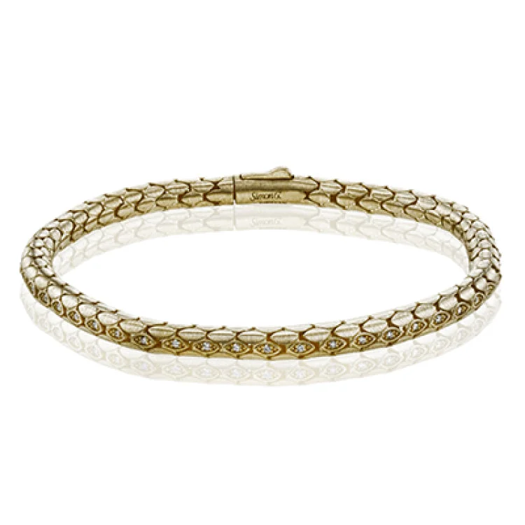 Women’s gold bracelets-This men's bracelet features .32 ctw of black diamonds set into 14k gold with a brushed finish.