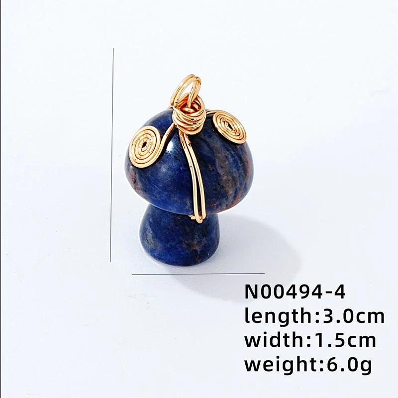 Gold and Blue Pattern Single Pendant