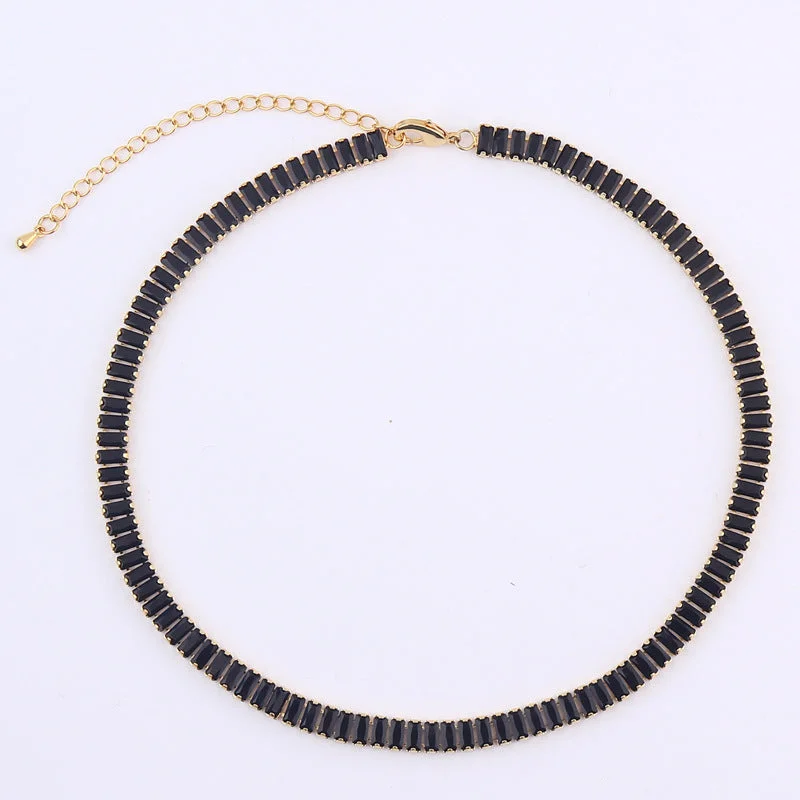 18K Gold 2.5 * 5mm Horizontal Black