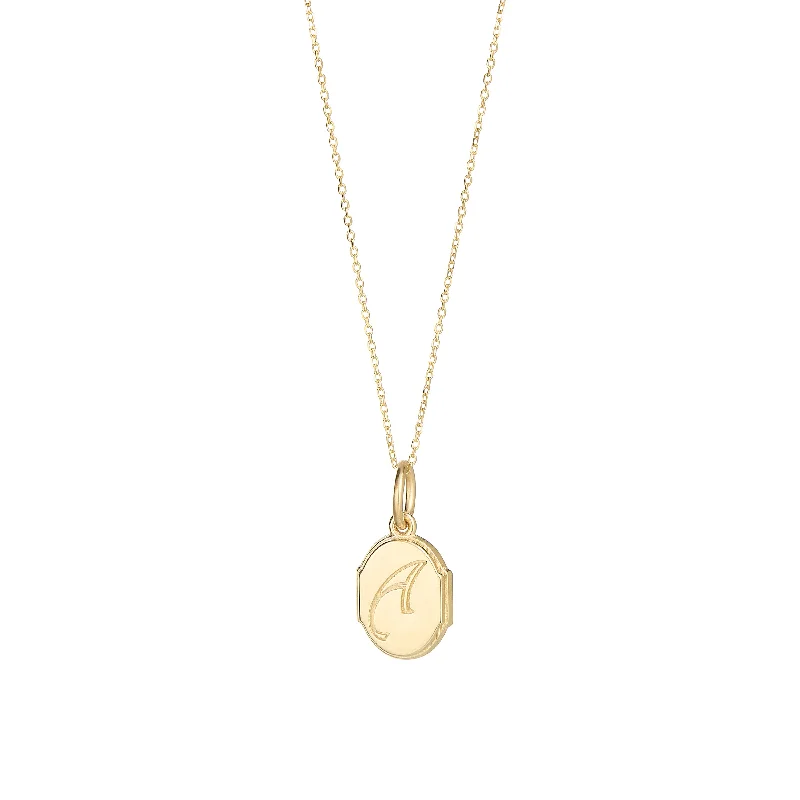 Women’s wedding anniversary necklaces-INITIAL PENDANT