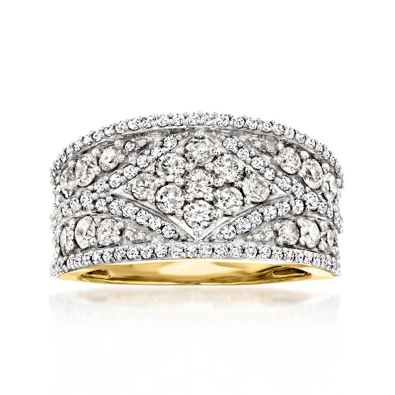 Women’s white sapphire engagement rings-Ross-Simons Diamond Ring in 14kt Yellow Gold