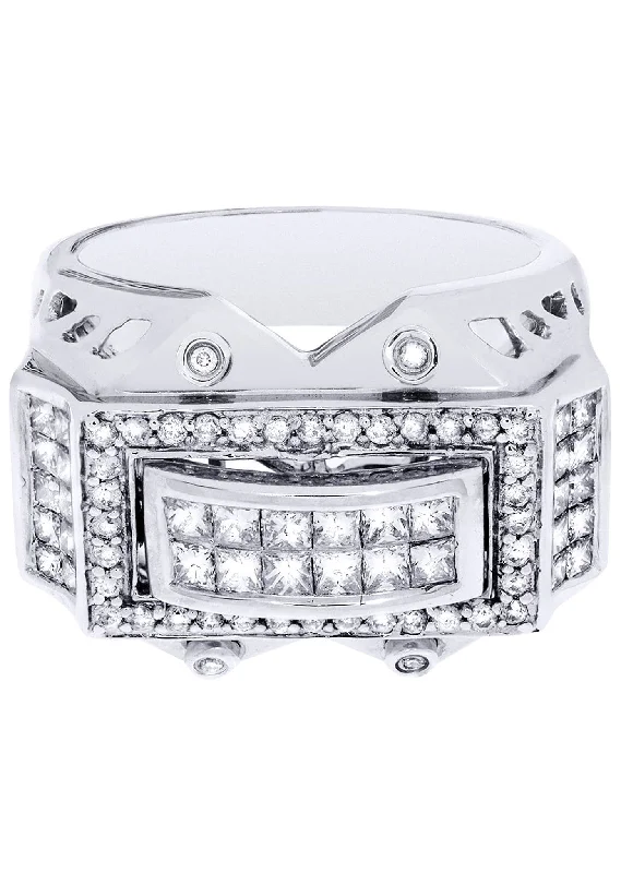 Women’s bezel-set engagement rings-White Gold Mens Diamond Ring| 0.31 Carats| 14.52 Grams