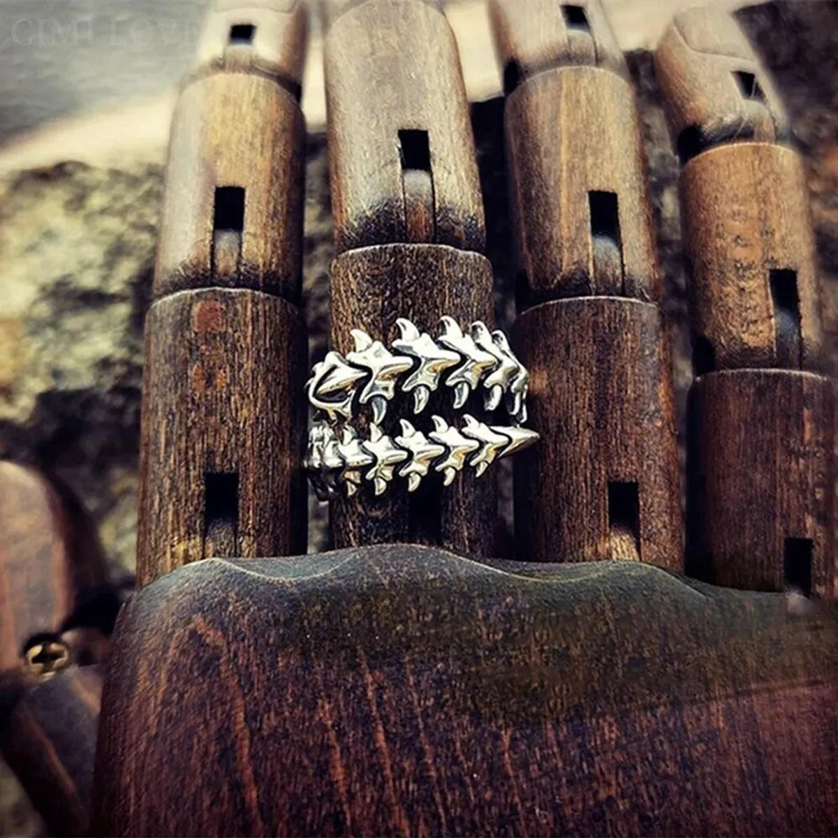 Women’s adjustable rings-Punk Skeleton Alloy Plating Halloween Men'S Open Rings