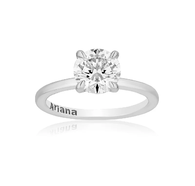 Women’s gold solitaire engagement rings-Four Prong Set 1 Carat Lab Grown Diamond Ring