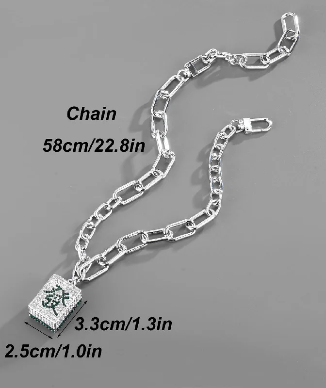 Women’s custom necklaces-Fashion Long Necklace Men And Women Full Diamond Pendant Necklace