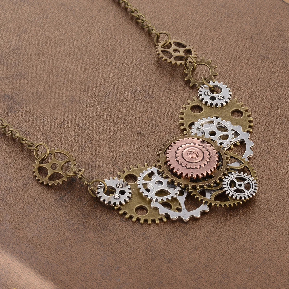 Women’s chunky necklaces-Retro Geometric Alloy Wholesale Necklace