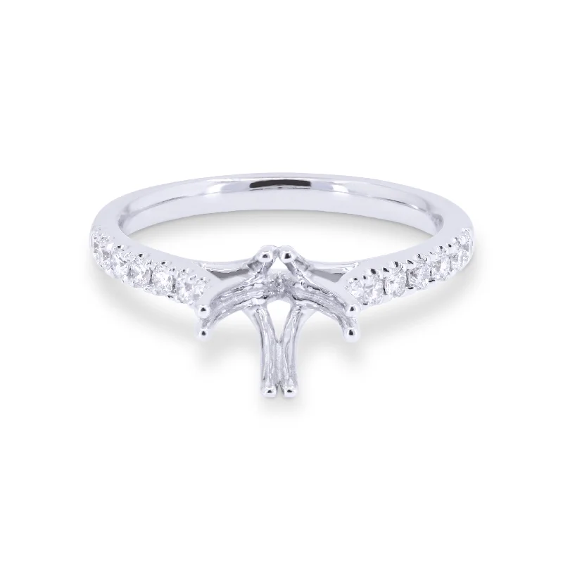 Women’s white gold engagement rings-14K White Gold,white Diamond Ring