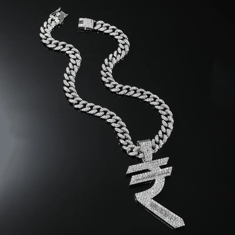 Silver 50cm Cuban Link Chain