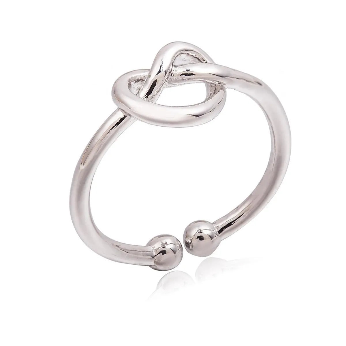 Women’s wedding band rings-Knotted Love Ring Ring Open Heart Braided Staggered Ring