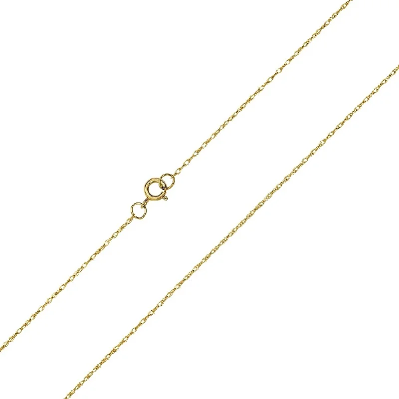 Women’s princess cut rings-10K Yellow Gold .5MM Shiny Carded Rope Chain with Spring Ring Clasp - 16 Inch