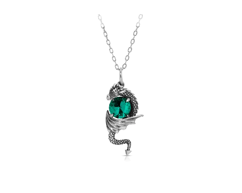 Women’s turquoise necklaces-Dragons of the Elements Necklace - Earth