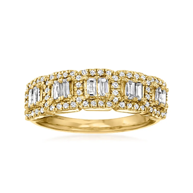 Women’s intricate engagement rings-Ross-Simons Diamond Ring in 14kt Yellow Gold