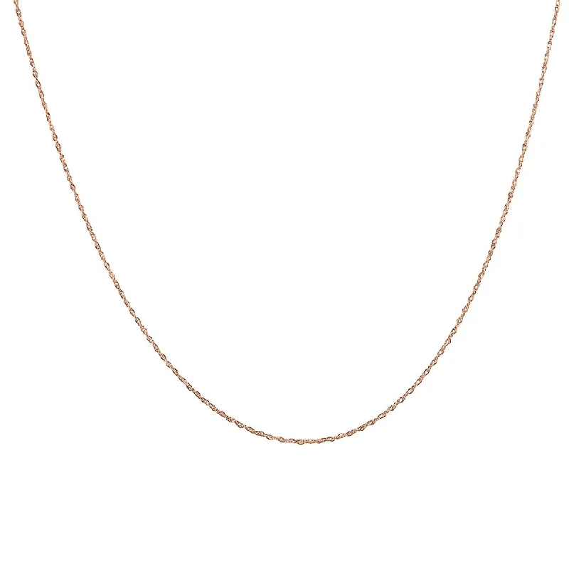 Women’s moonstone rings-14K Rose Gold 20" Rope Chain with Spring Ring Clasp