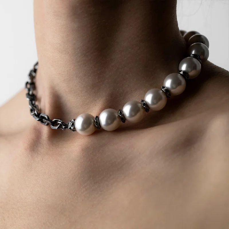 Women’s emerald necklaces-Pearl choker