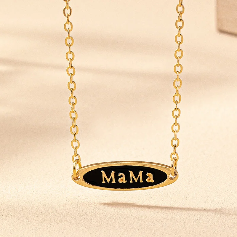 Women’s wedding necklaces-Simple Style Letter Zinc Alloy Plating Mother'S Day Women's Necklace