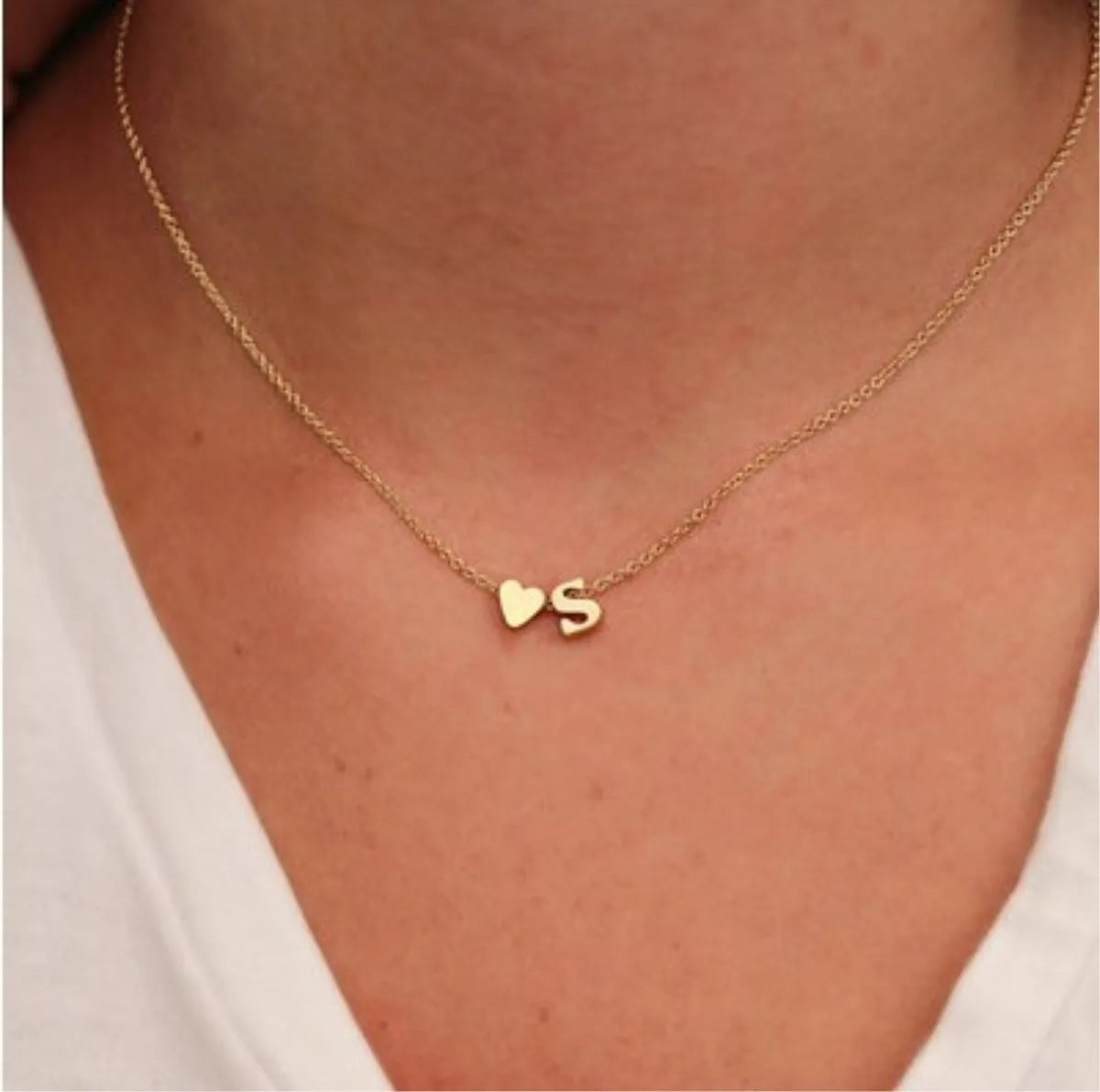 Women’s birthstone pendant necklaces-1 Piece Fashion Letter Alloy Chain Women's Pendant Necklace