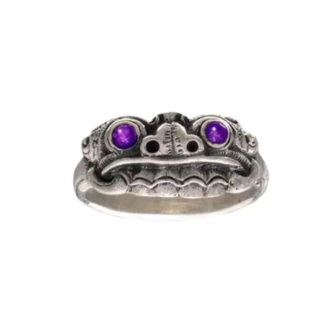 Women’s diamond solitaire rings-Handmade Immortal Eclipse Amethyst Men's Ring (Indonesia)