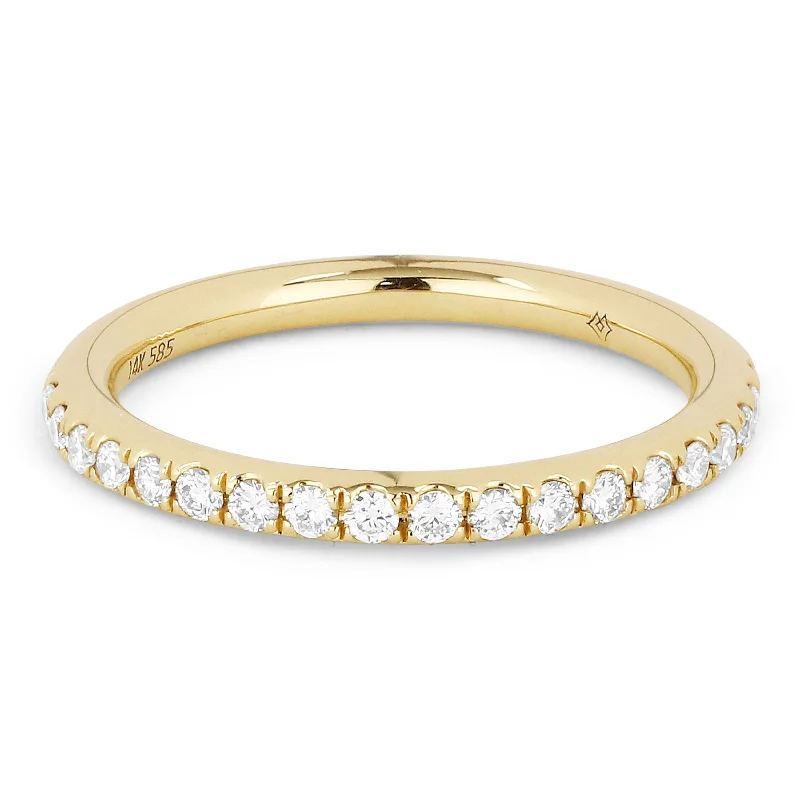 Women’s radiant cut engagement rings-14K Yellow Gold,white Diamond Ring