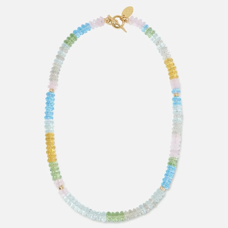 Women’s gold chain with pendant necklaces-Ombre Coast Necklace