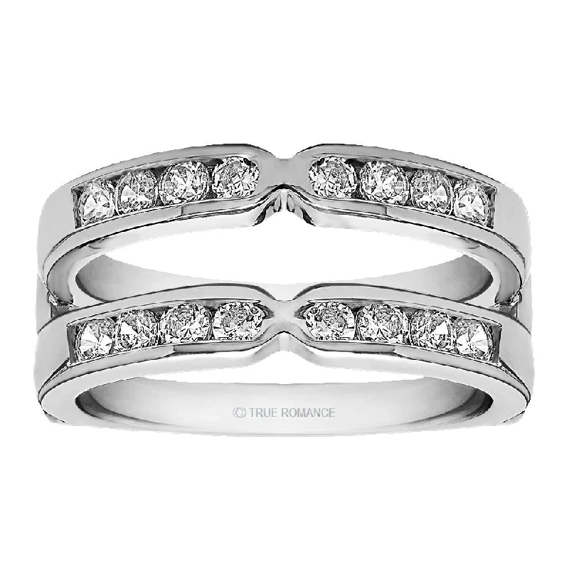 Women’s three-stone engagement rings-True Romance Channel Set Diamond Ring Guard, 0.25 twt.