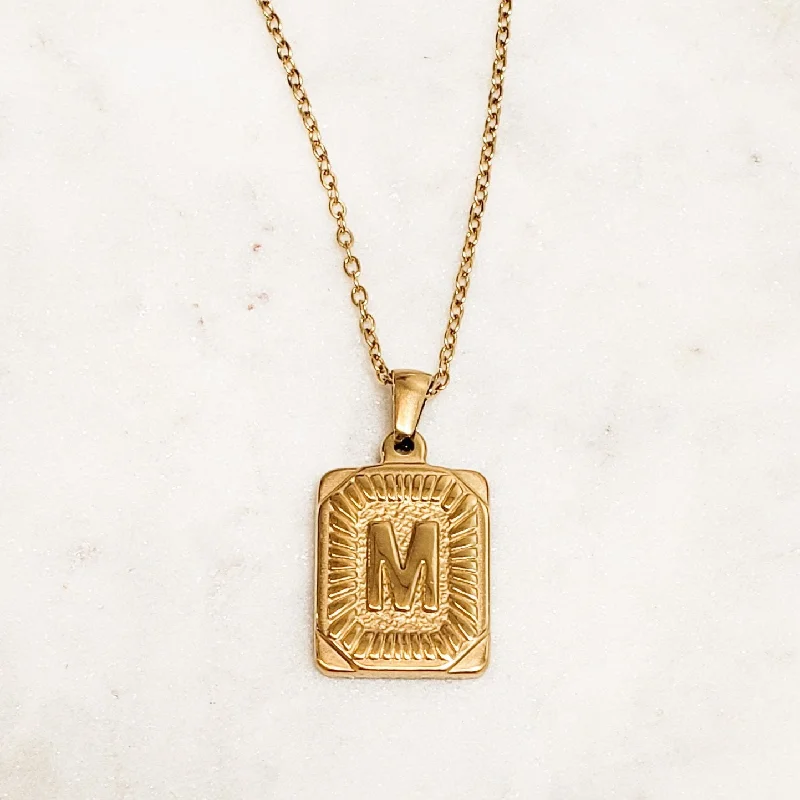 Women’s minimalist gold necklaces-Kids' Initial Vintage Necklace