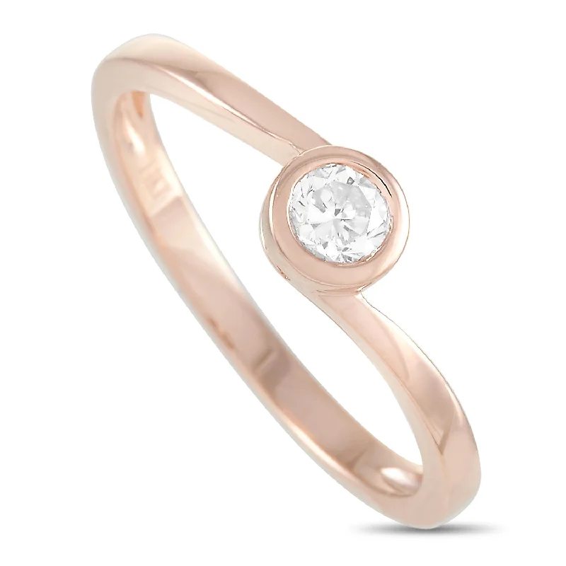 Women’s three-stone engagement rings-LB Exclusive 14K Rose Gold 0.26 ct Diamond Ring