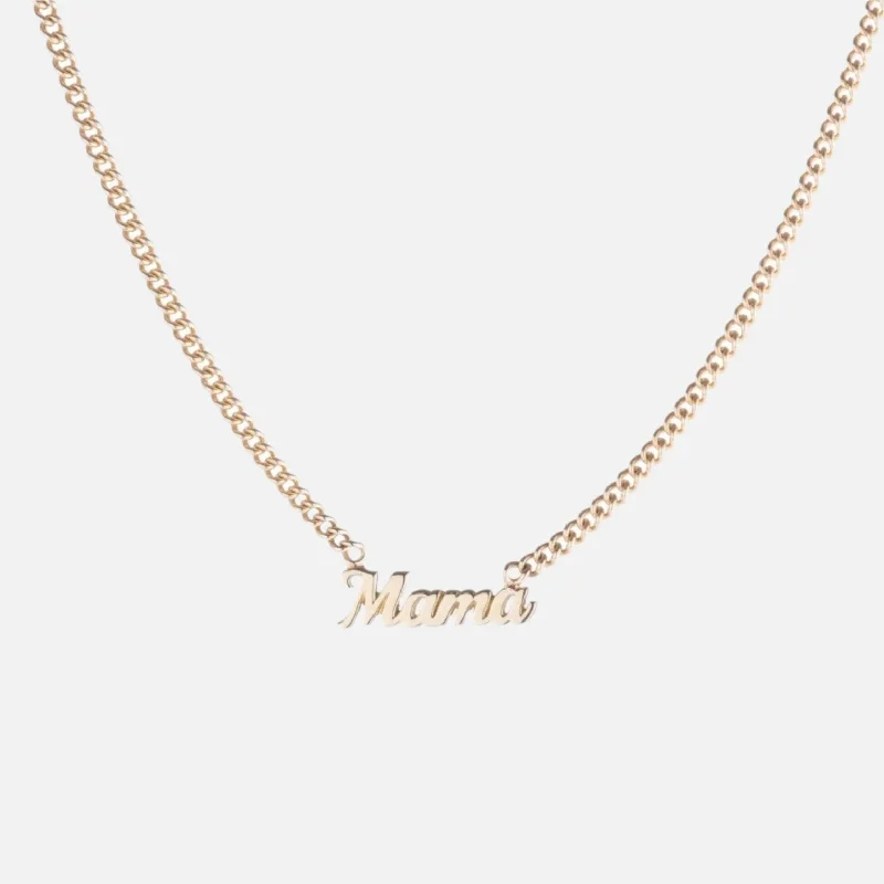 Women’s pearl necklaces-Script Carmella Name It Necklace