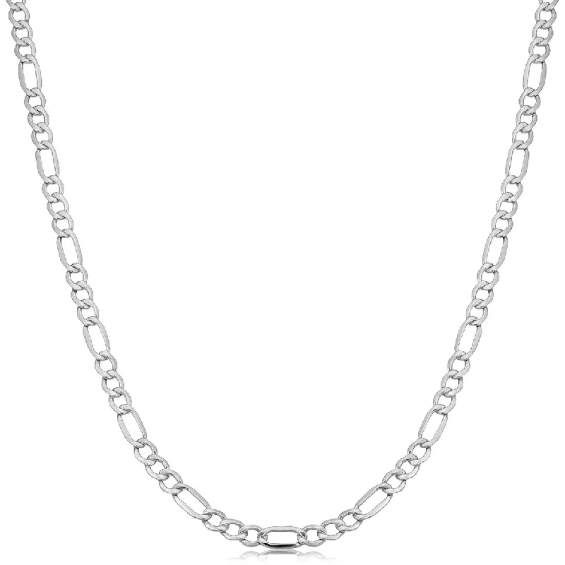 Women’s diamond heart necklaces-Kids' Silver Figaro Chain